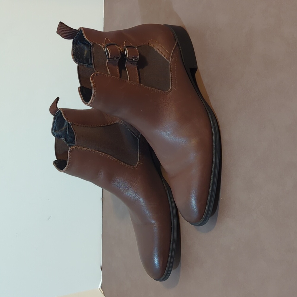 Alfani Rory Boots Double Buckle Brown Men Size 7.5 M